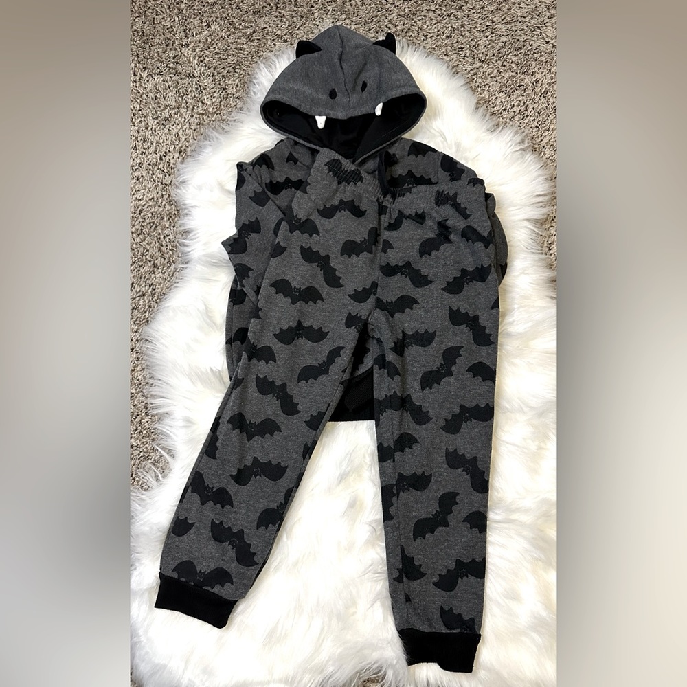 Cute Kids Spooky Halloween Bat Sweatshirt and Pants Set Size 5T